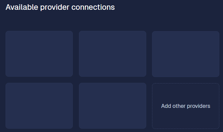 Adding other providers