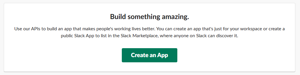 Create Slack app